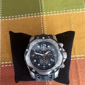 Invicta Black and Silver Chronograph Watch